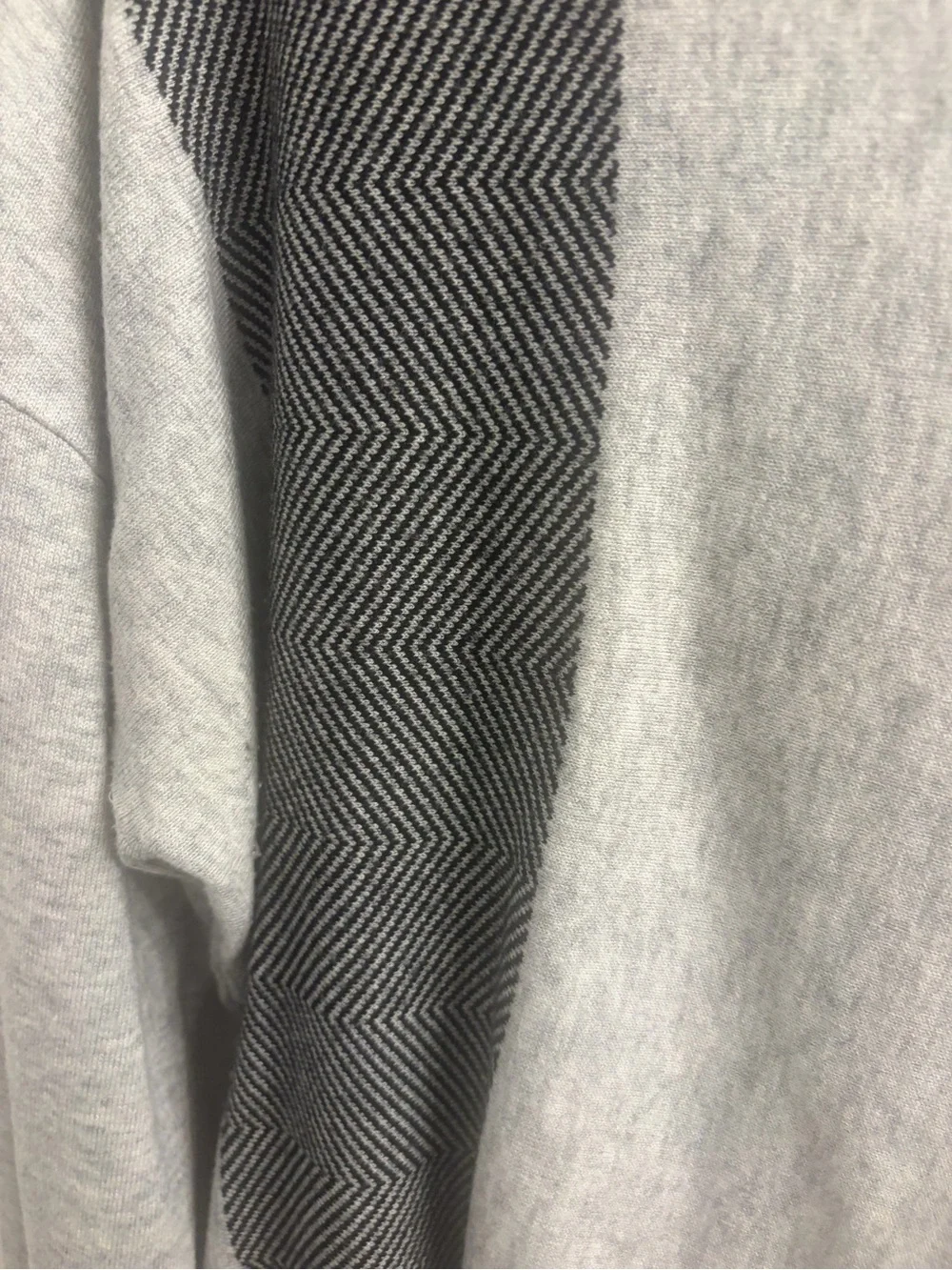 Light Gray Colorblock Zyia Active  Sweater with Mustard Panel